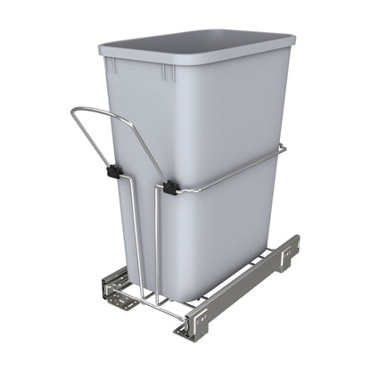 Rev-A-Shelf RU Chrome Waste Pullout, Gray, 12"