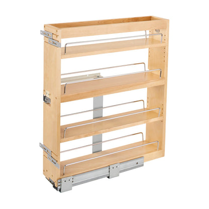 Rev-A-Shelf Side and Bottom Mount Base Pullout with BLUMOTION Soft-Close, Natural Maple, 9"