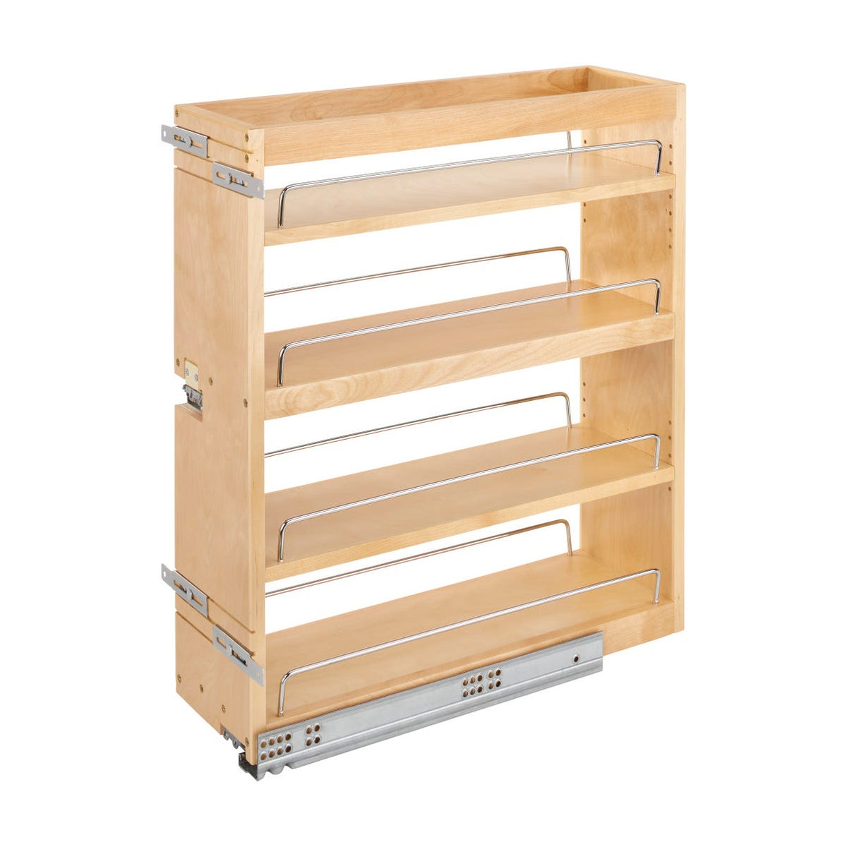 Rev-A-Shelf Side and Bottom Mount Base Pullout with BLUMOTION Soft-Close, Natural Maple, 9"