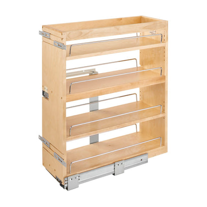 Rev-A-Shelf Side and Bottom Mount Base Pullout with BLUMOTION Soft-Close, Natural Maple, 12"