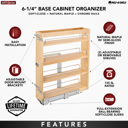 Rev-A-Shelf Side and Bottom Mount Base Pullout with BLUMOTION Soft-Close