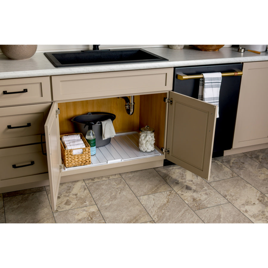 Rev-A-Shelf Sink Base Drip Tray for 33" and 36" Cabinets, White