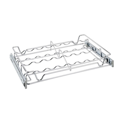 Rev-A-Shelf Sliding Spice/Can Rack, Chrome, 18"