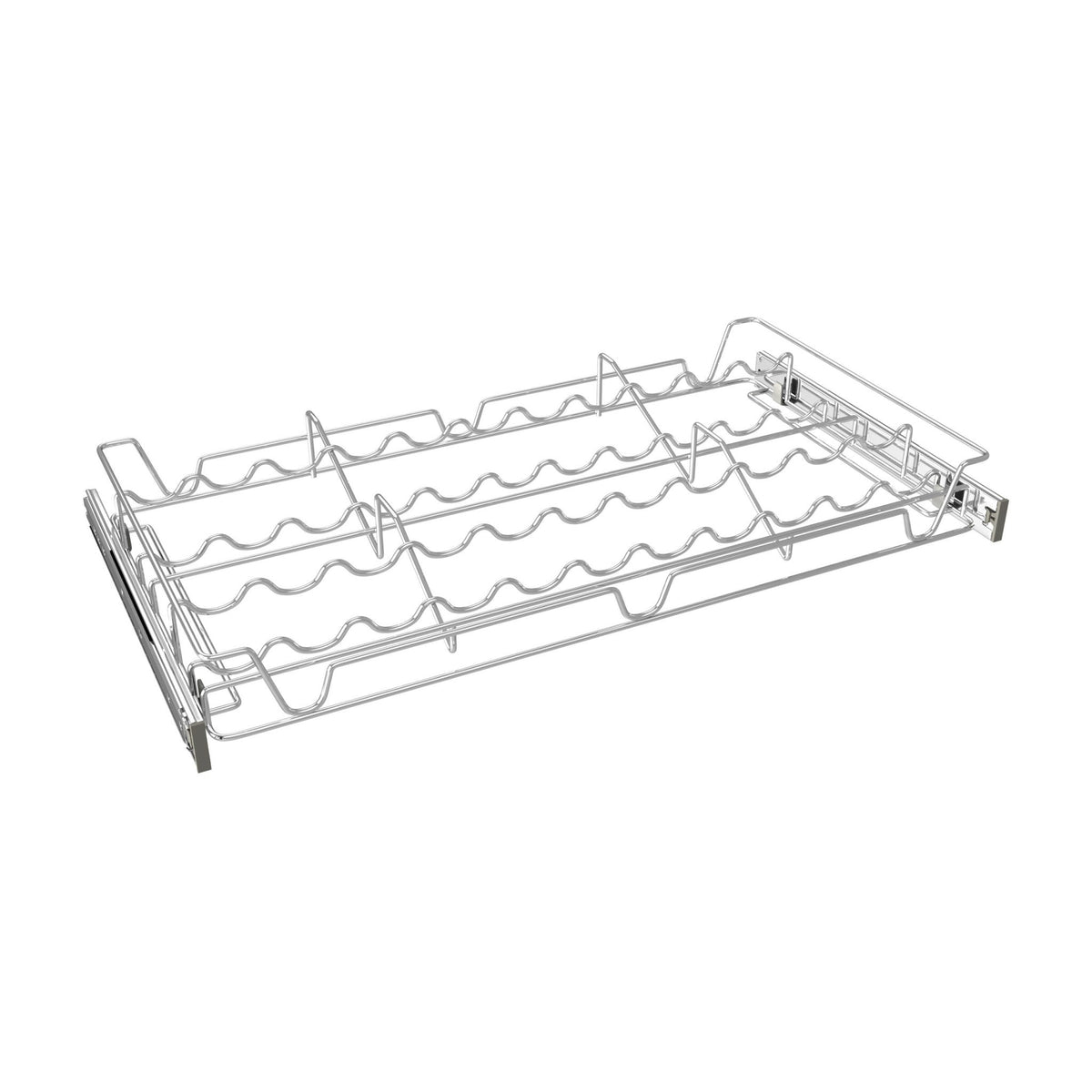 Rev-A-Shelf Sliding Spice/Can Rack, Chrome, 24"
