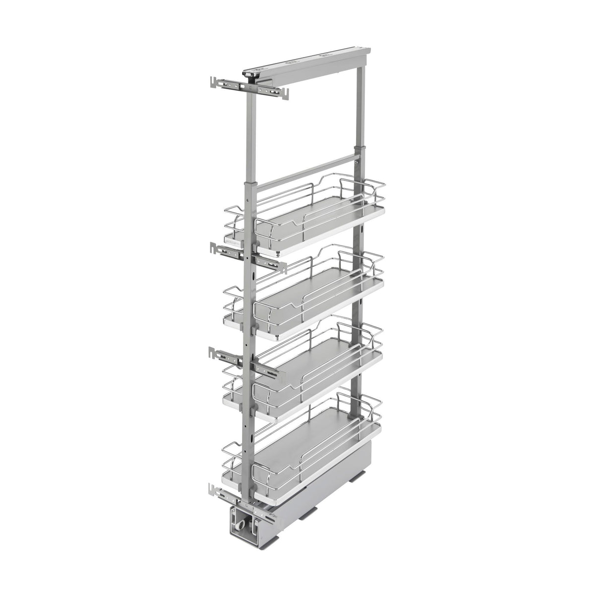 Rev-A-Shelf Solid Bottom Pantry Pullout, Gray, 12"