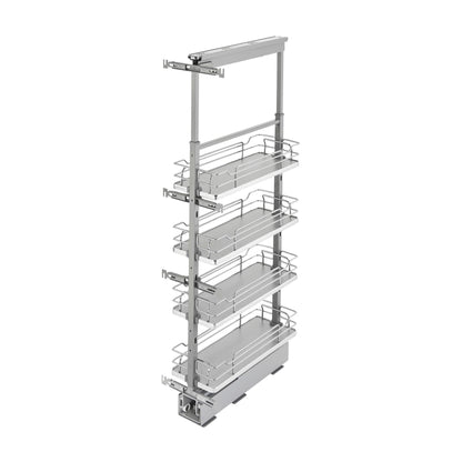 Rev-A-Shelf Solid Bottom Pantry Pullout, Gray, 12"