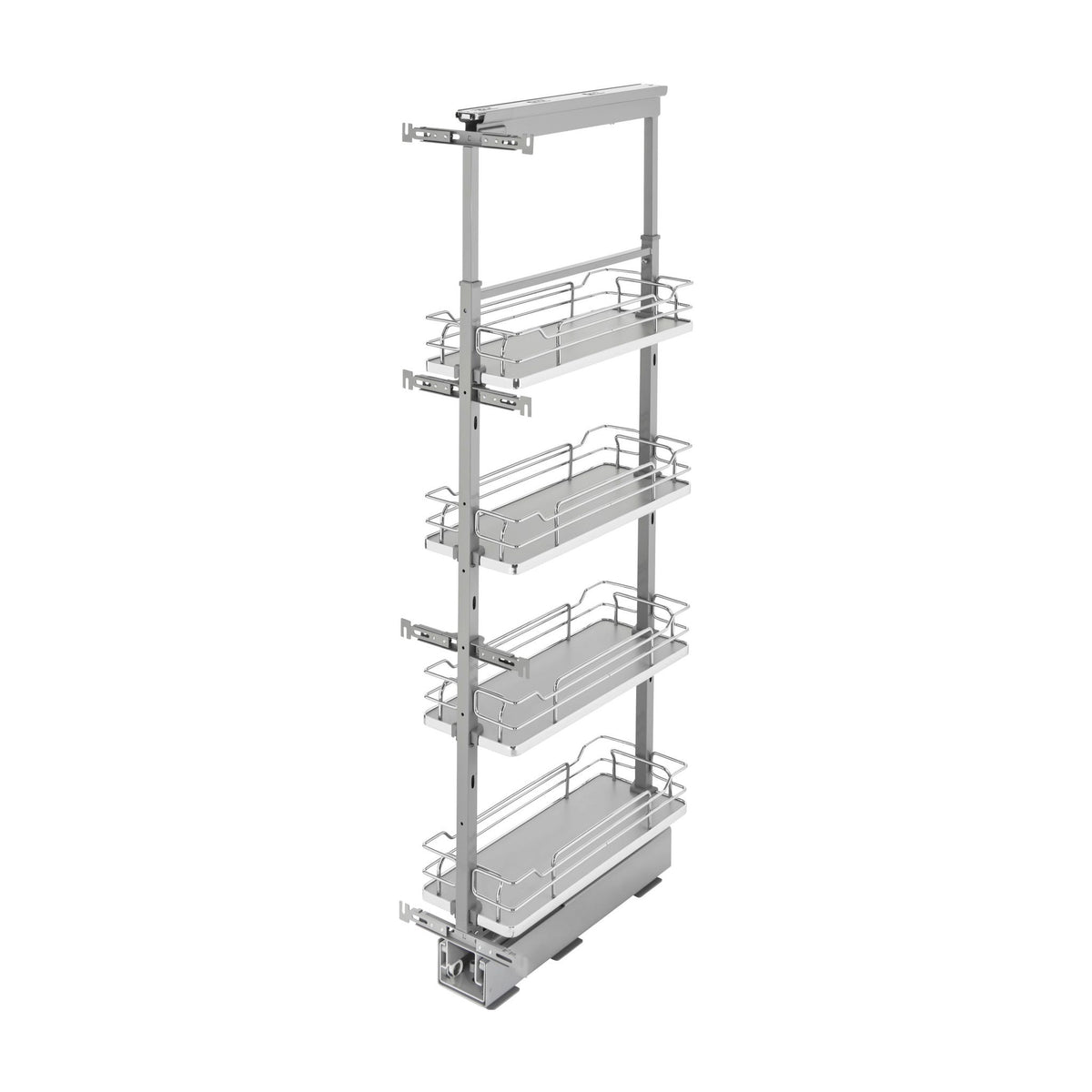 Rev-A-Shelf Solid Bottom Pantry Pullout, Gray, 12"