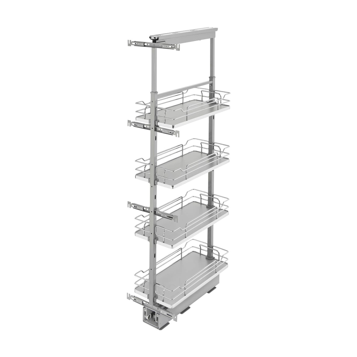 Rev-A-Shelf Solid Bottom Pantry Pullout, Gray, 12"