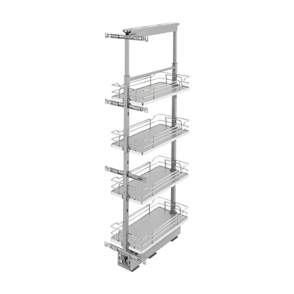 Rev-A-Shelf Solid Bottom Pantry Pullout, Gray, 12"