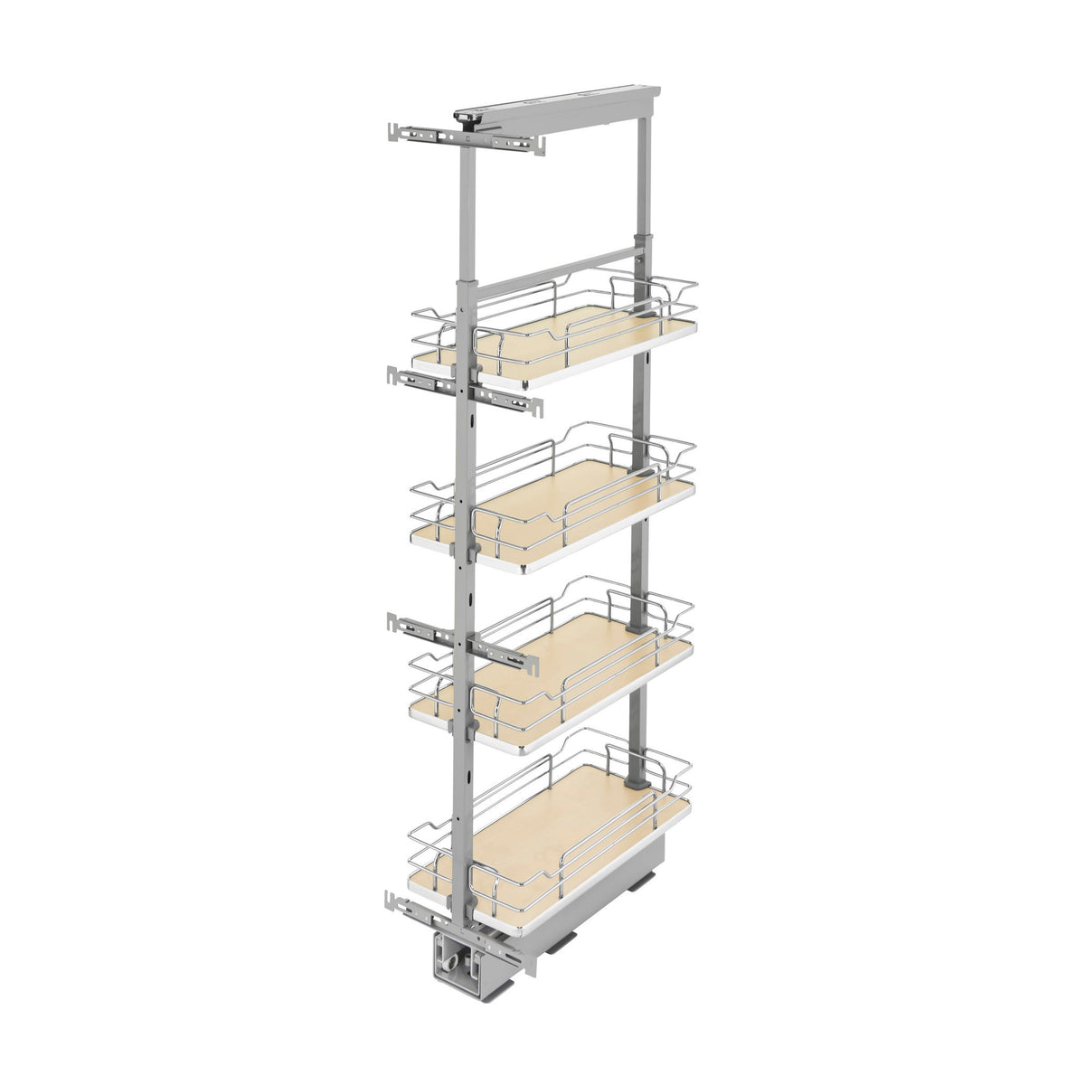 Rev-A-Shelf Solid Bottom Pantry Pullout, Natural Maple, 12"