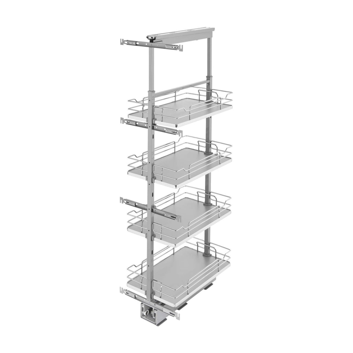 Rev-A-Shelf Solid Bottom Pantry Pullout, Gray, 15"
