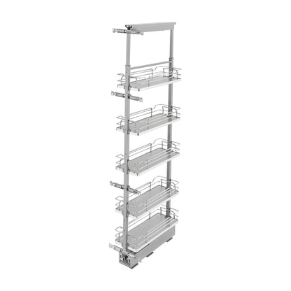 Rev-A-Shelf Solid Bottom Pantry Pullout, Gray, 12"