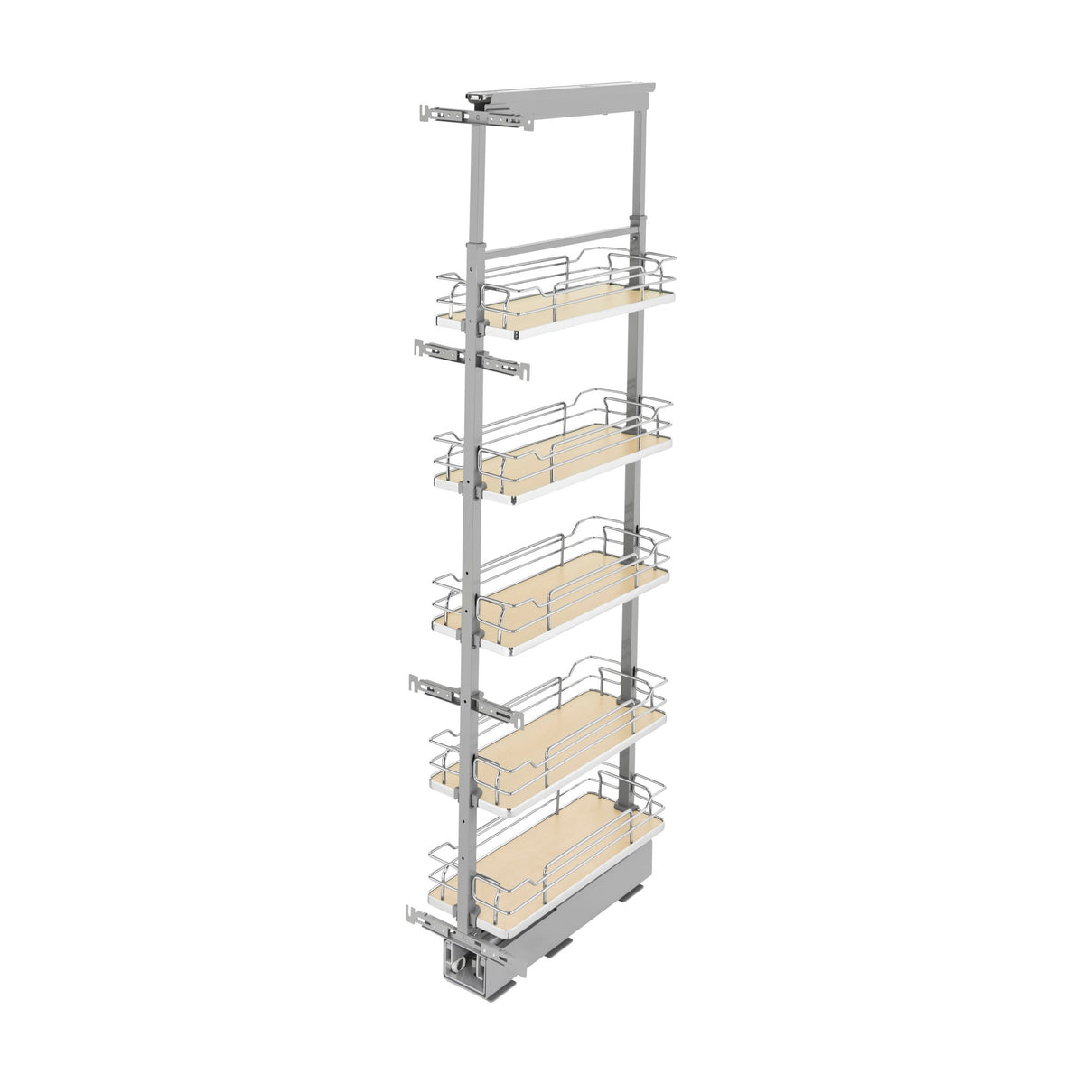 Rev-A-Shelf Solid Bottom Pantry Pullout, Natural Maple, 12"