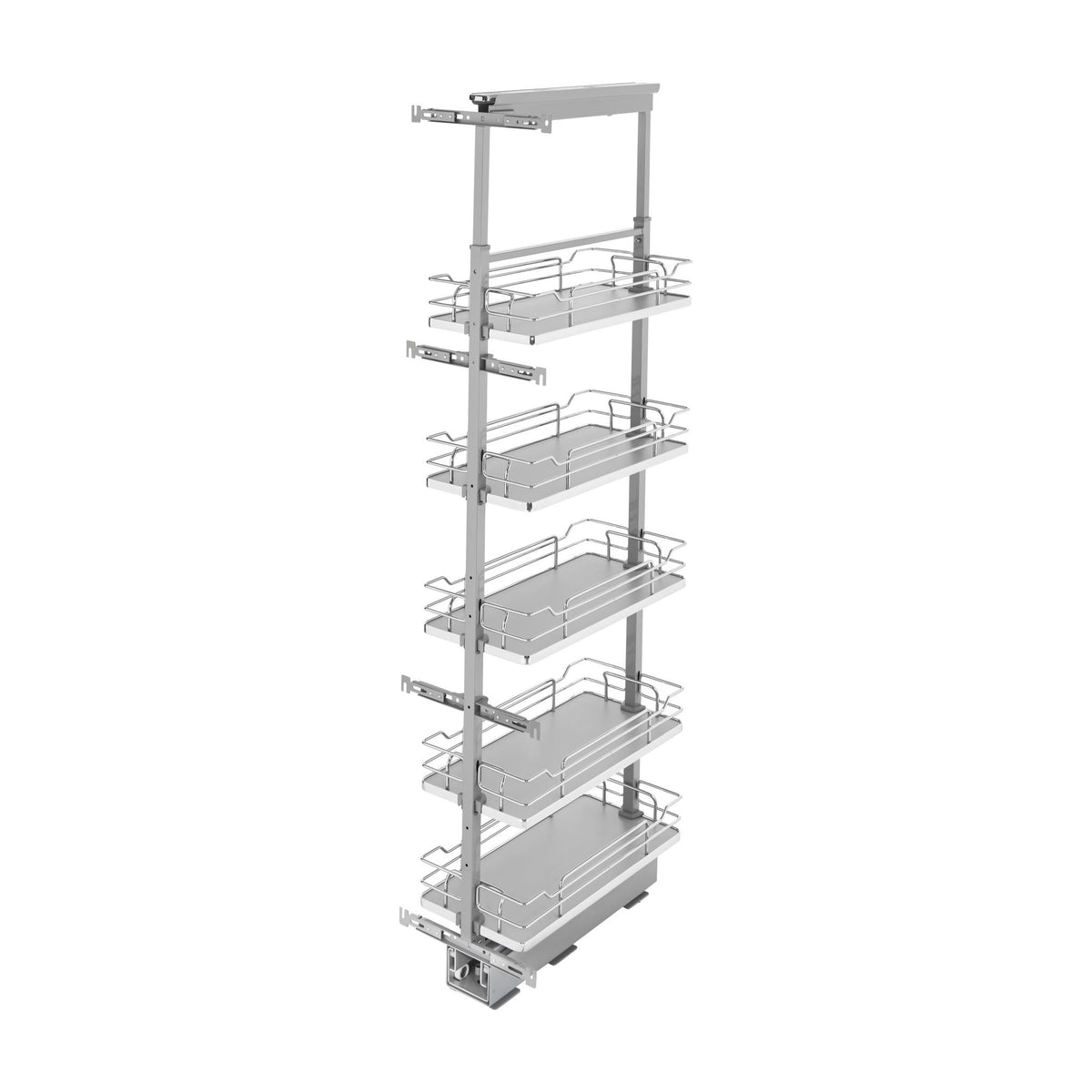 Rev-A-Shelf Solid Bottom Pantry Pullout, Gray, 12"