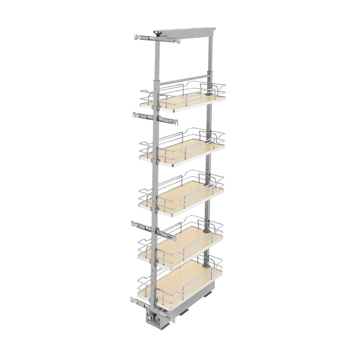 Rev-A-Shelf Solid Bottom Pantry Pullout, Natural Maple, 12"