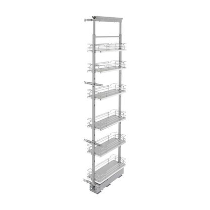 Rev-A-Shelf Solid Bottom Pantry Pullout, Gray, 12"