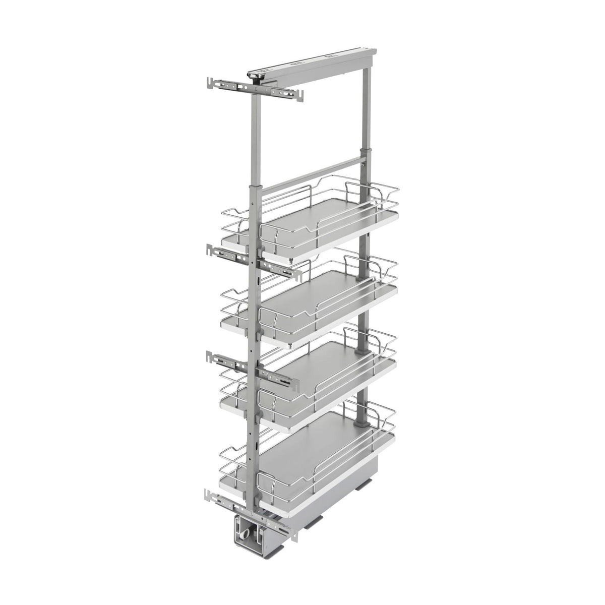 Rev-A-Shelf Solid Bottom Pantry Pullout, Gray, 12"