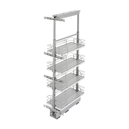 Rev-A-Shelf Solid Bottom Pantry Pullout, Gray, 12"