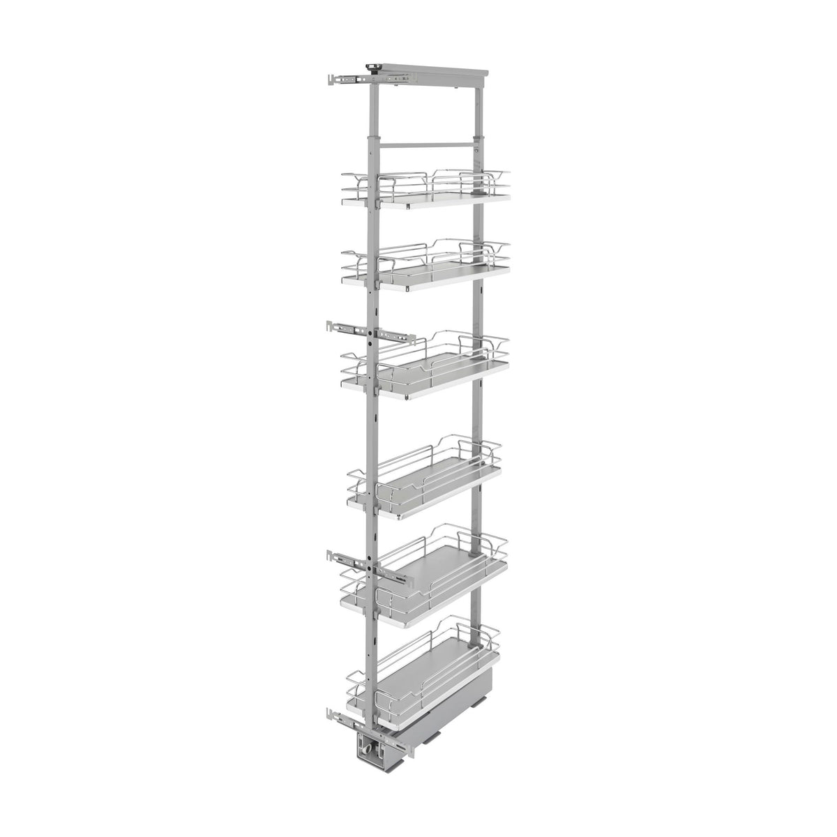 Rev-A-Shelf Solid Bottom Pantry Pullout, Gray, 12"