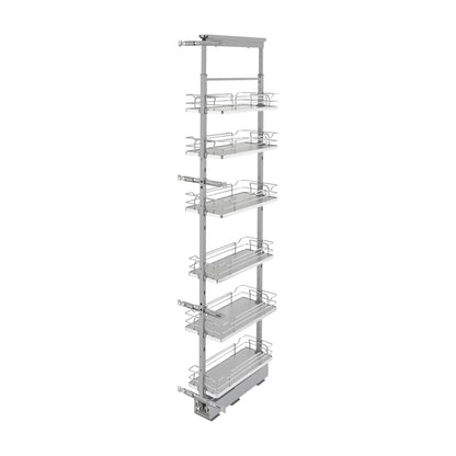 Rev-A-Shelf Solid Bottom Pantry Pullout, Gray, 12"