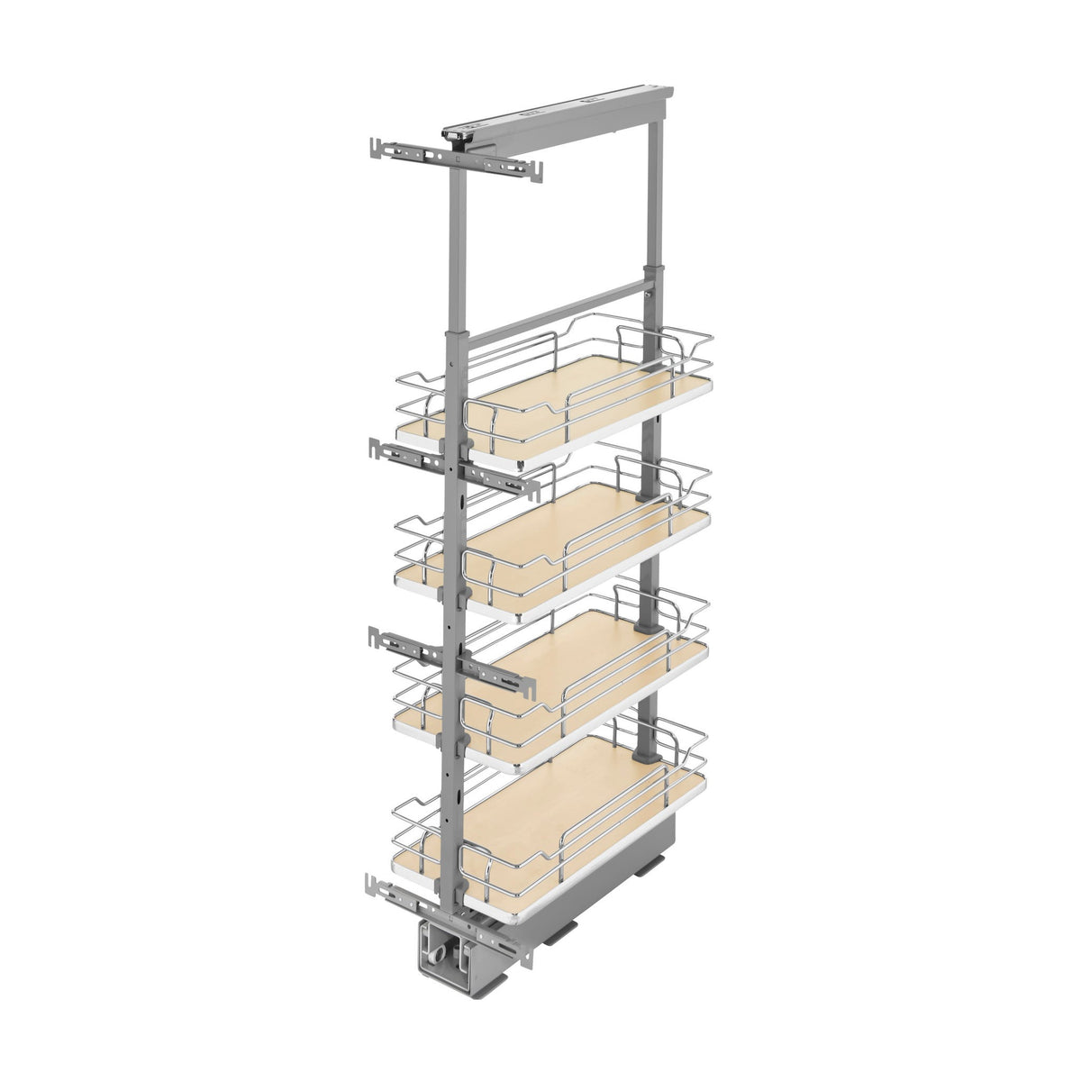 Rev-A-Shelf Solid Bottom Pantry Pullout, Natural Maple, 12"