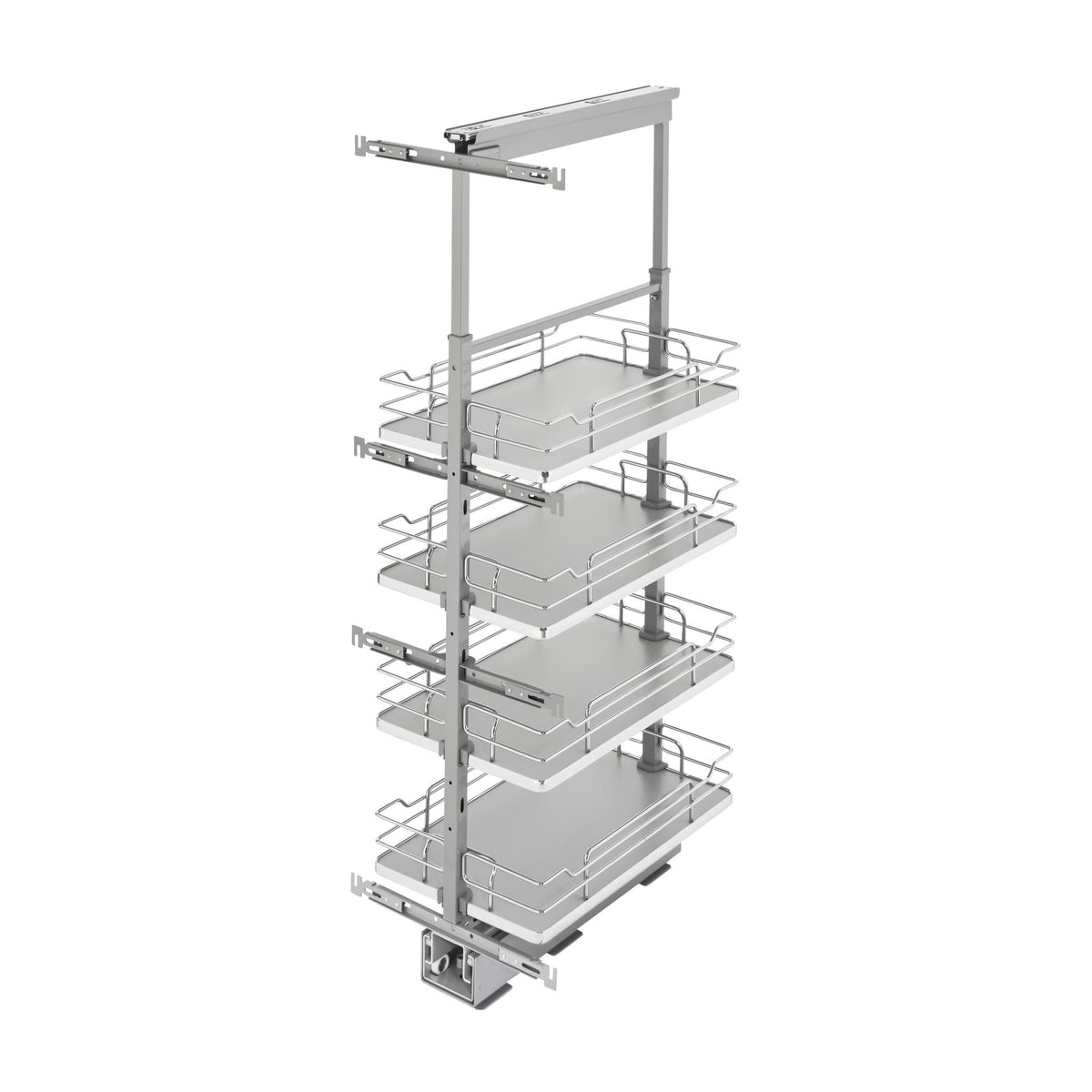 Rev-A-Shelf Solid Bottom Pantry Pullout, Gray, 15"