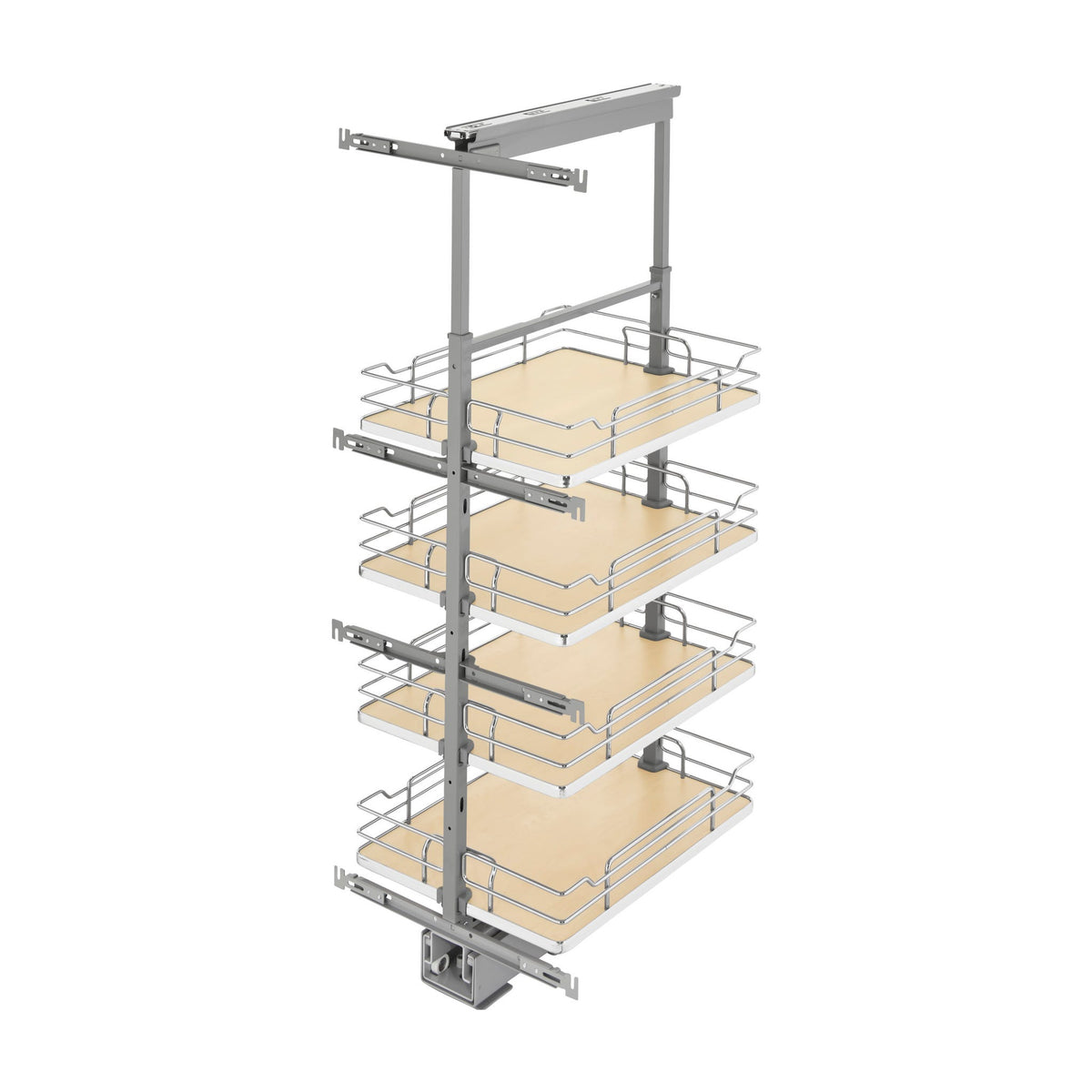 Rev-A-Shelf Solid Bottom Pantry Pullout, Natural Maple, 18"