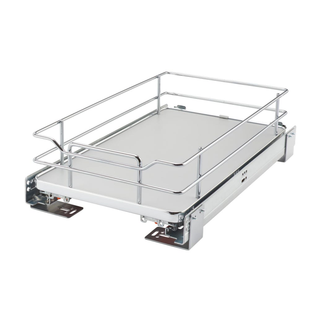 Rev-A-Shelf Solid Bottom Pullout Shelf, Gray, 15"