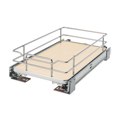 Rev-A-Shelf Solid Bottom Pullout Shelf, Maple, 15"