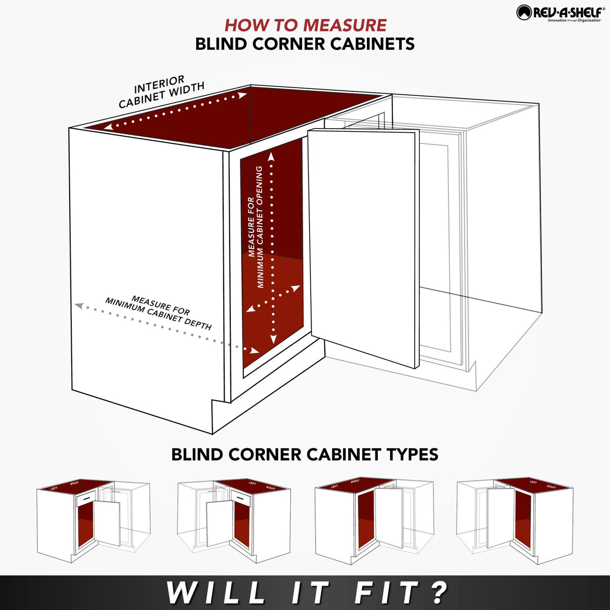 Rev-A-Shelf Solid Bottom Two-Tier Blind Corner Optimizer