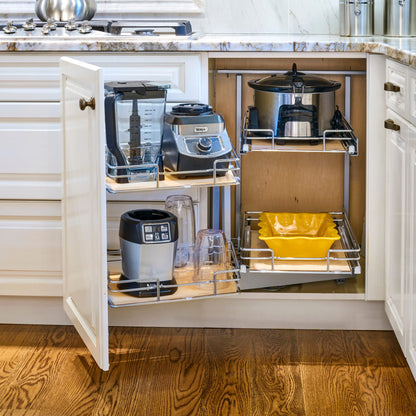 Rev-A-Shelf Solid Bottom Two-Tier Blind Corner Optimizer