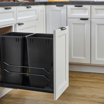 Rev-A-Shelf Steel Bottom Mount Pullout Waste Container with Soft-Close