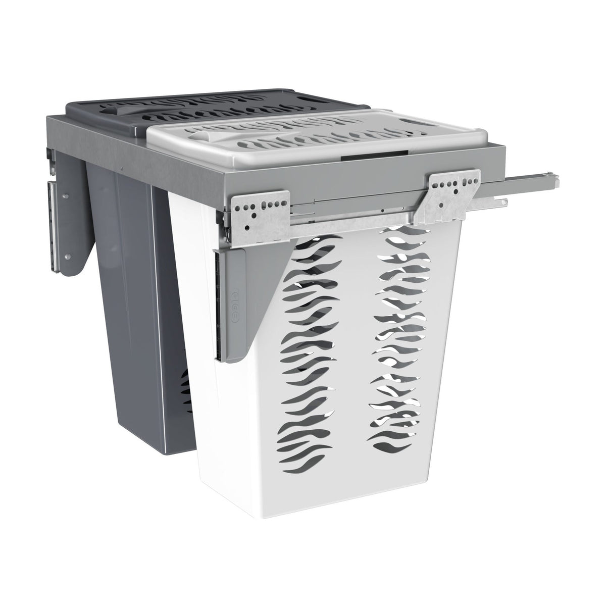 Rev-A-Shelf Steel Top-Mount soft-close Hamper with 2 .85 BU hampers, 24"