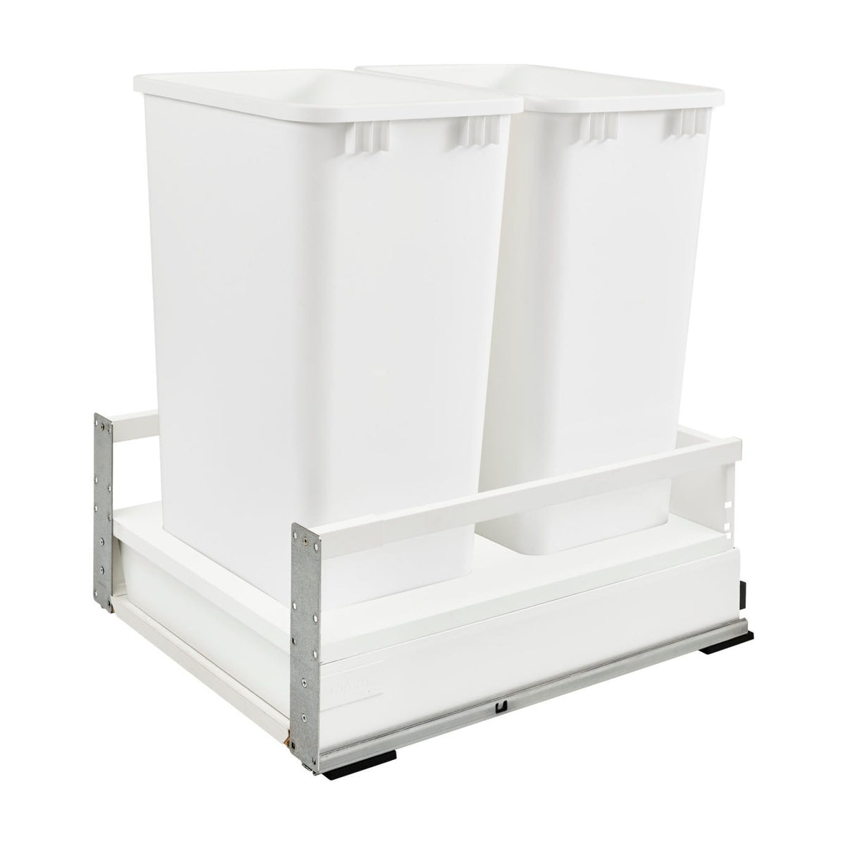 Rev-A-Shelf TANDEMBOX Bottom Mount Waste Container with Servo-Drive, White, 21"