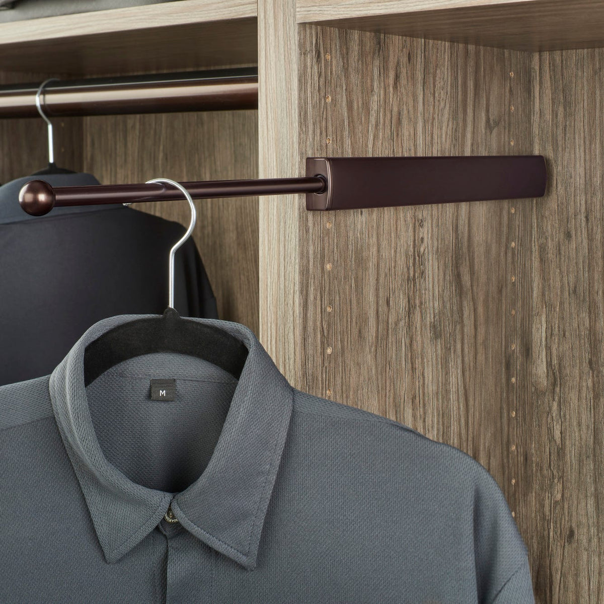 Rev-A-Shelf Telescoping Valet Rod, bronze