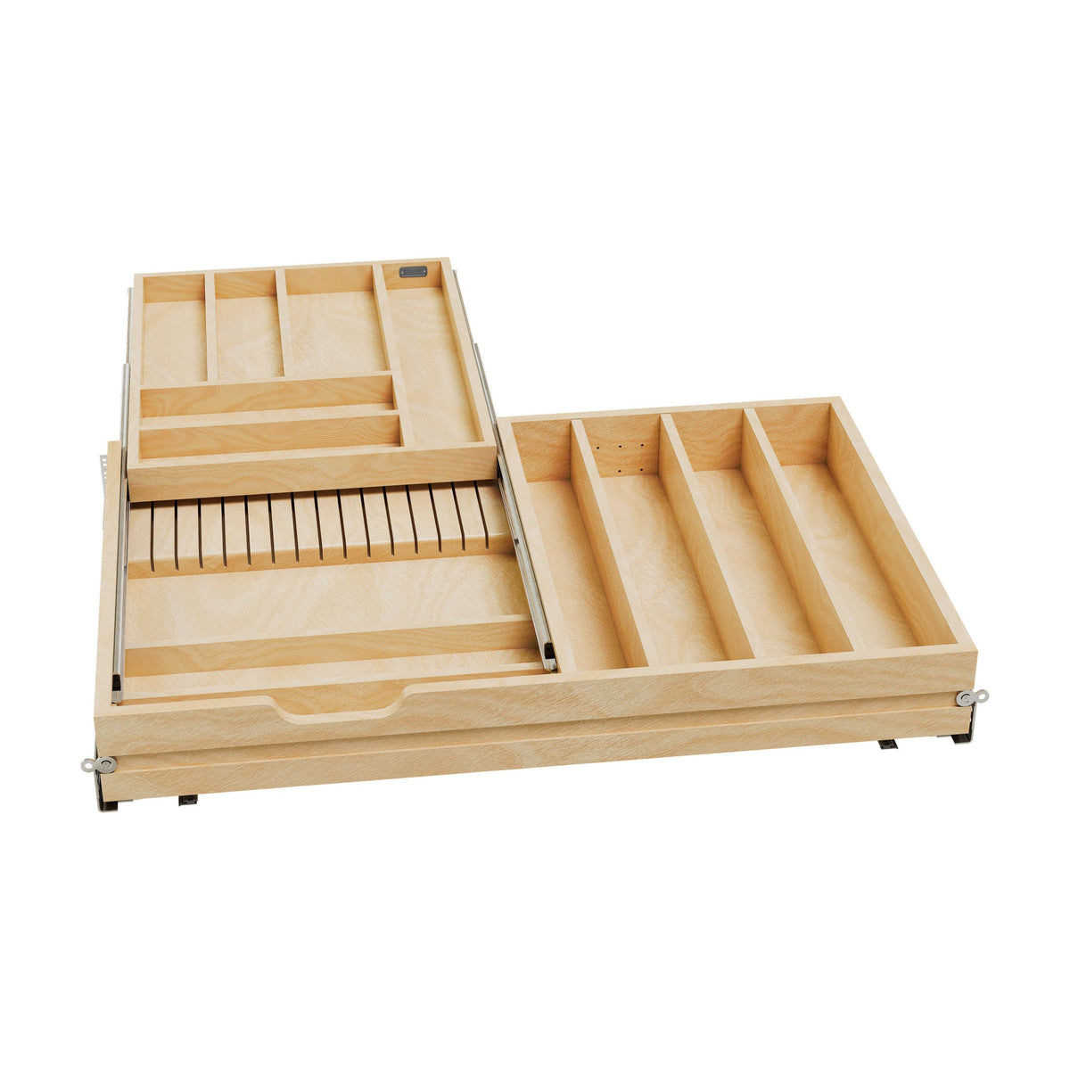 Rev-A-Shelf Tiered Combination Drawer, Maple, 36"