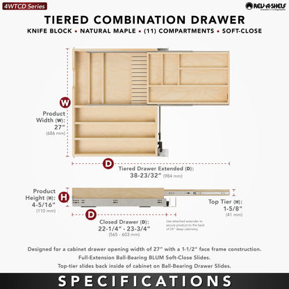 Rev-A-Shelf Tiered Combination Drawer