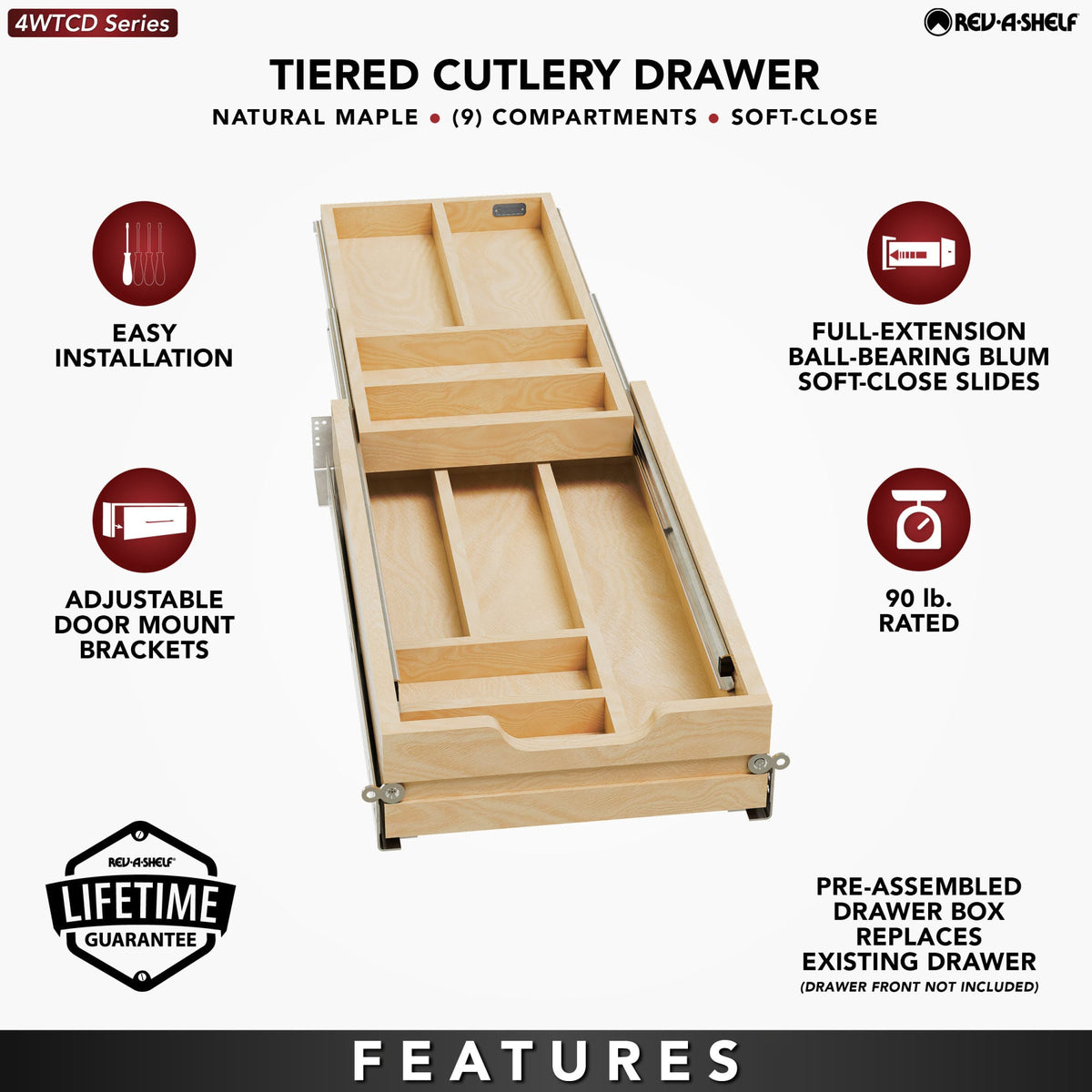 Rev-A-Shelf Tiered Cutlery Drawer
