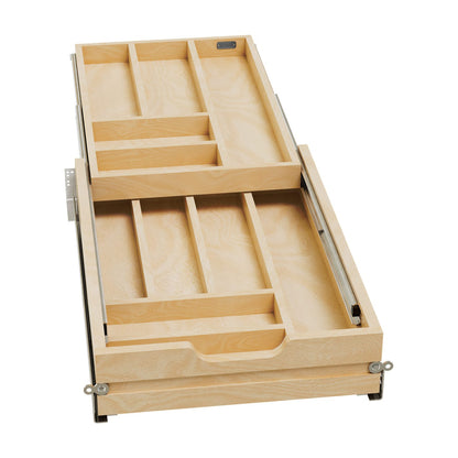Rev-A-Shelf Tiered Cutlery Drawer, Maple, 18"
