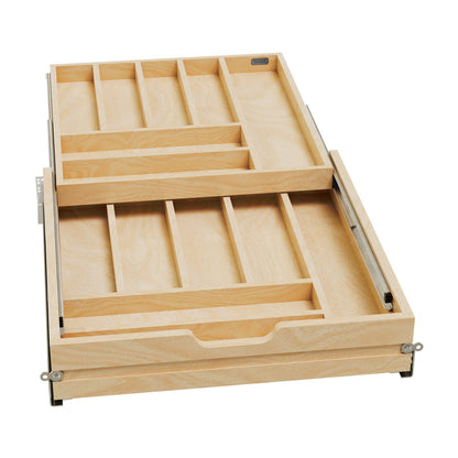 Rev-A-Shelf Tiered Cutlery Drawer, Maple, 24"