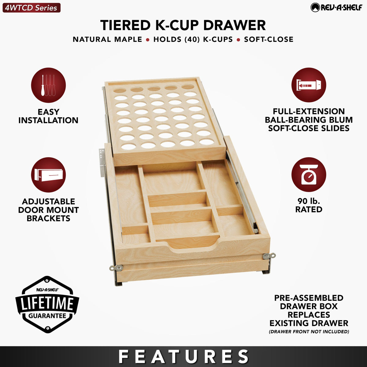 Rev-A-Shelf Tiered K-Cup Drawer