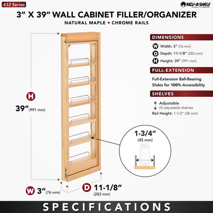 Rev-A-Shelf Tiered Wall Filler