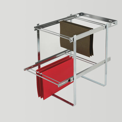 Rev-A-Shelf Two-Tier File Drawer System, polished chrome