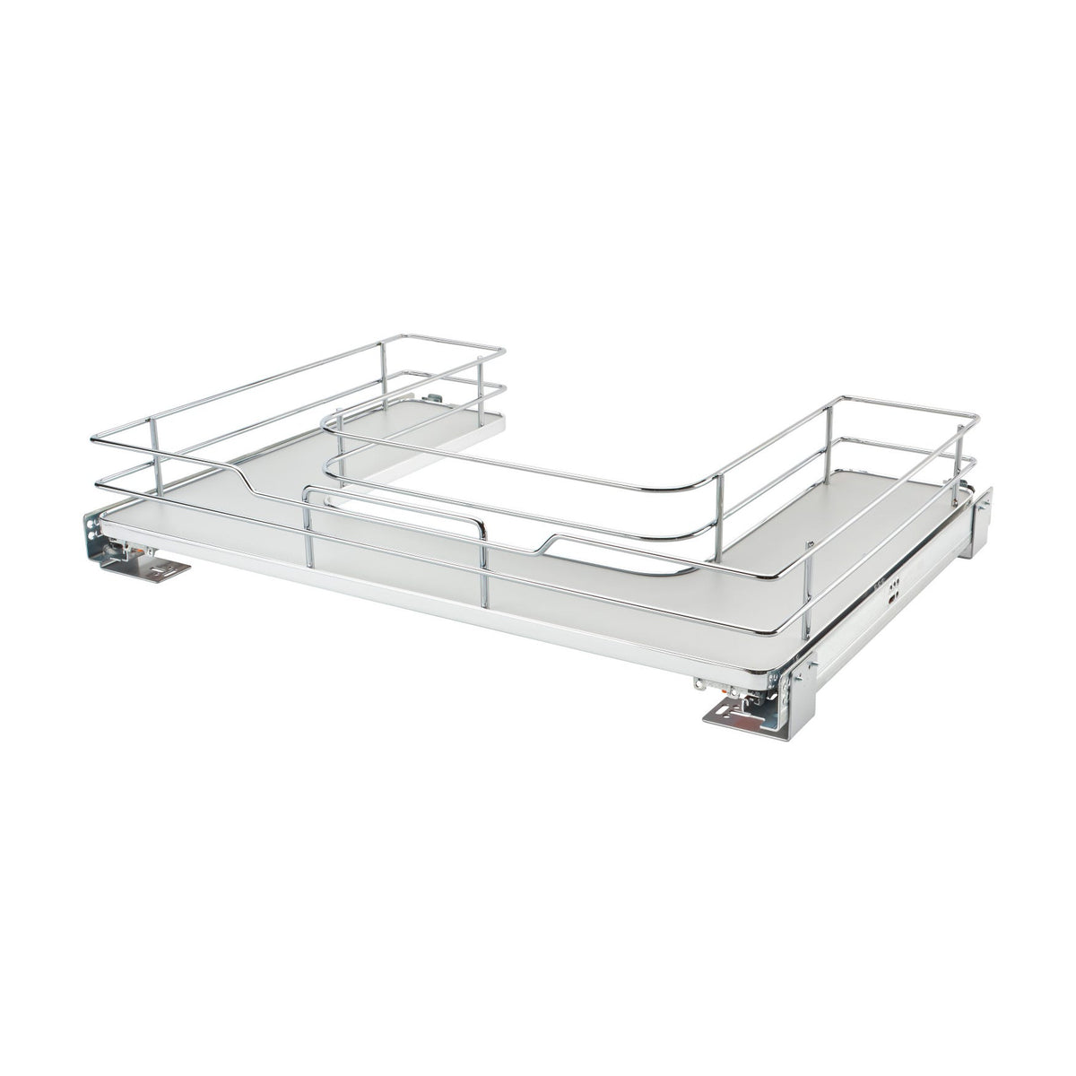 Rev-A-Shelf U-Shaped Solid Bottom Shelves, Gray, 33"