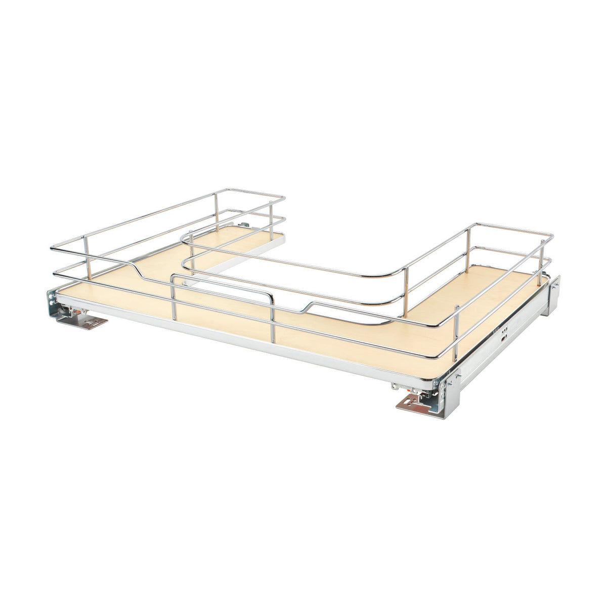 Rev-A-Shelf U-Shaped Solid Bottom Shelves, Maple, 33"