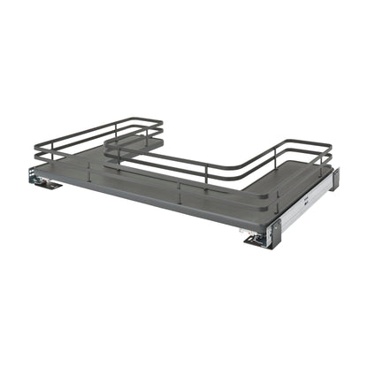Rev-A-Shelf U-Shaped Solid Bottom Shelves, Orion Gray, 36"