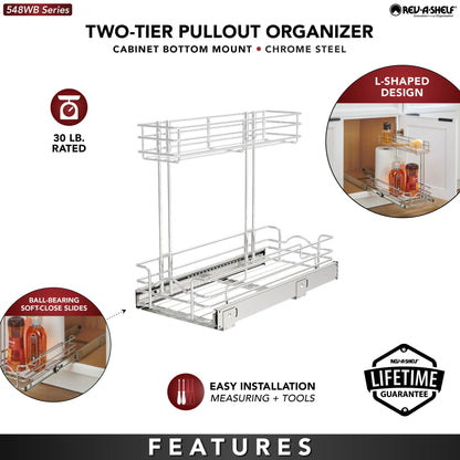Rev-A-Shelf Undersink Steel Wire Pullout Organizer