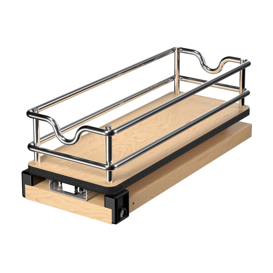 Rev-A-Shelf Upright Storage Pullout, Polished Chrome, 5"
