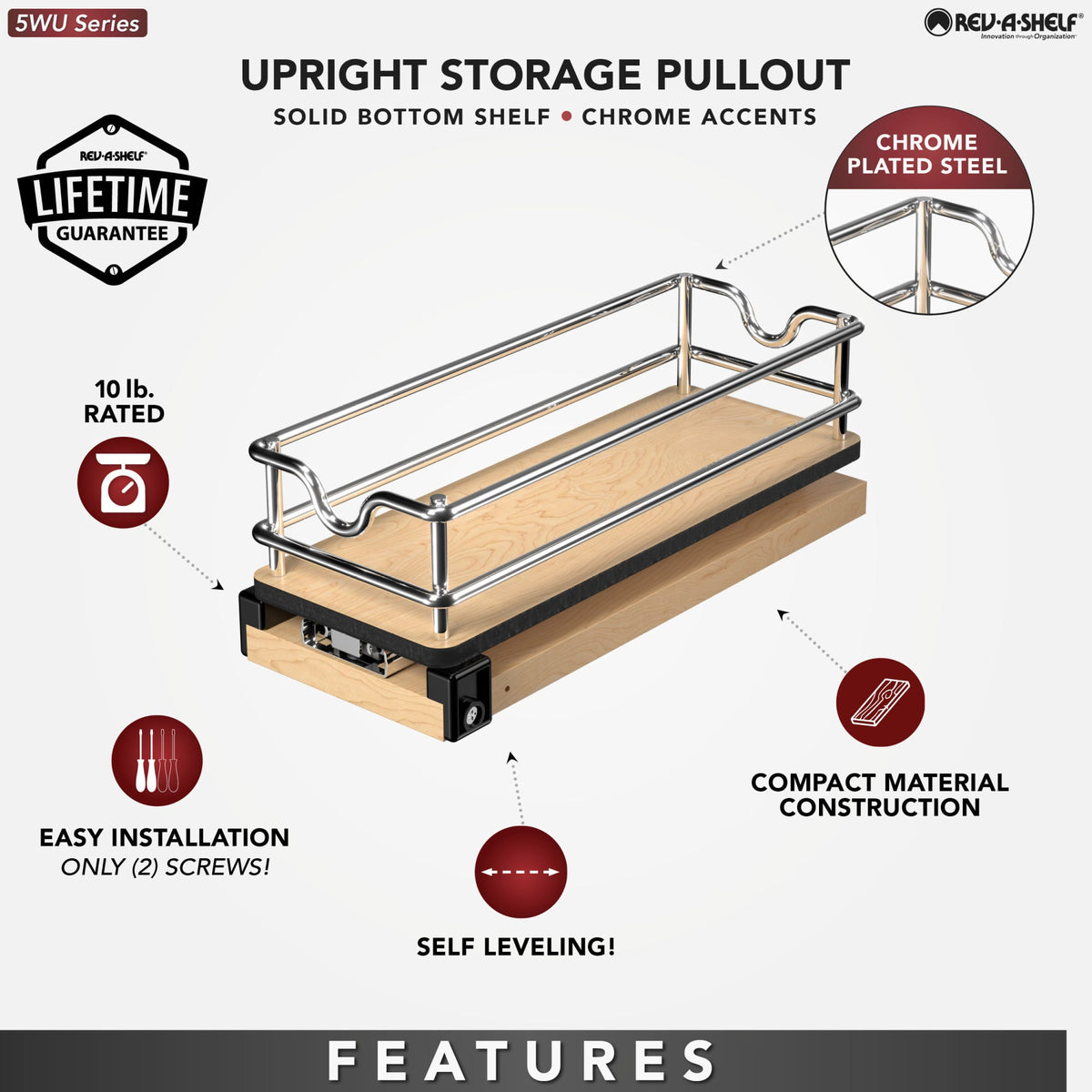 Rev-A-Shelf Upright Storage Pullout