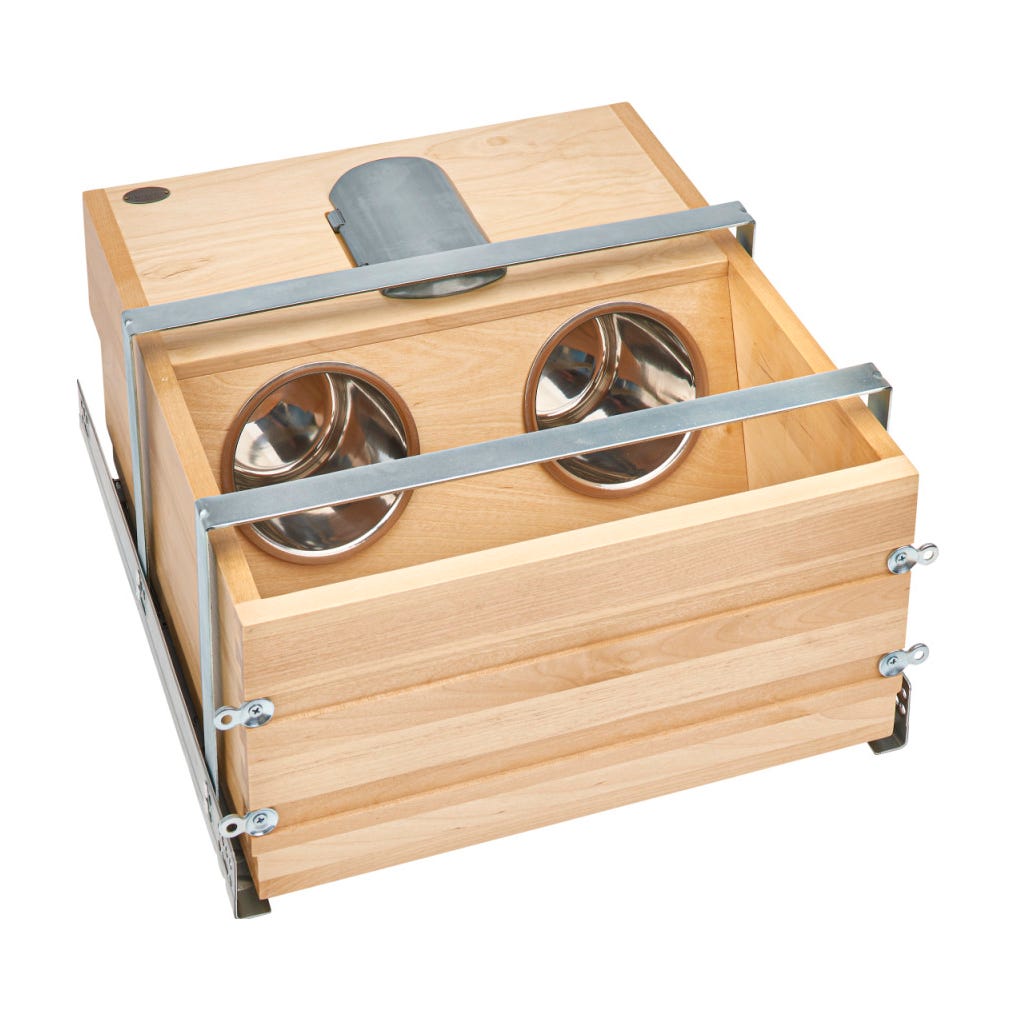 Rev-A-Shelf Vanity Outlet Drawer, Natural Maple, 16.5"